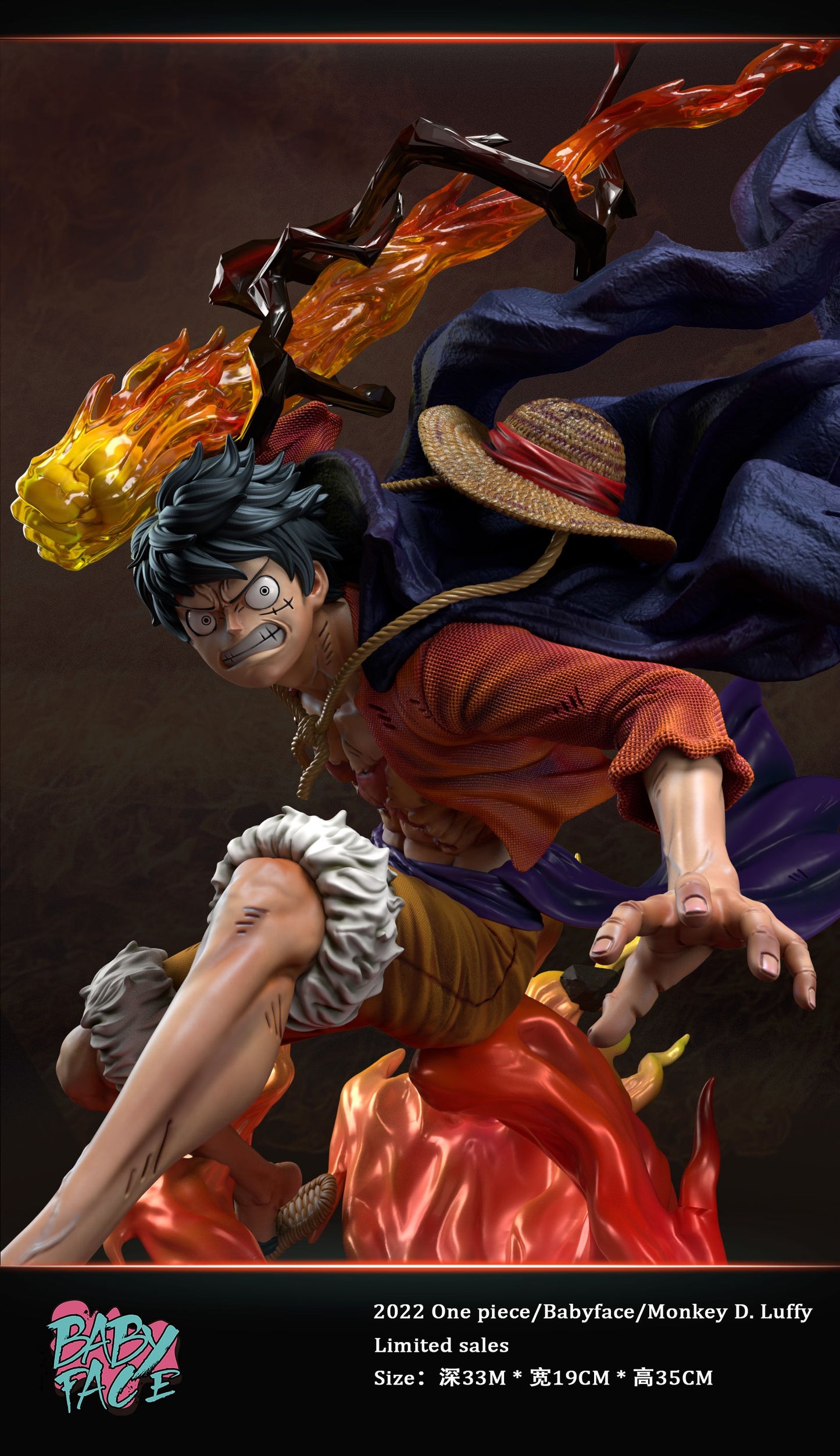 BABY FACE STUDIO – ONE PIECE: RED HAWK LUFFY [DISCONTINUED]