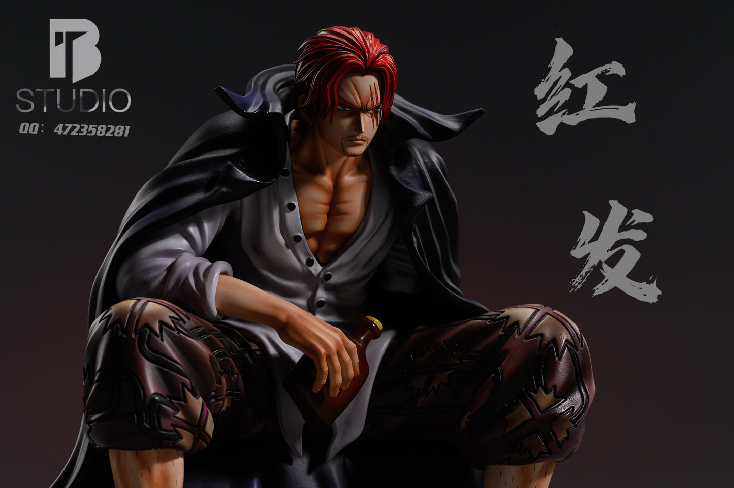 BT STUDIO – ONE PIECE: FOUR EMPERORS, SITTING POSE SERIES RED-HAIRED SHANKS [IN STOCK]