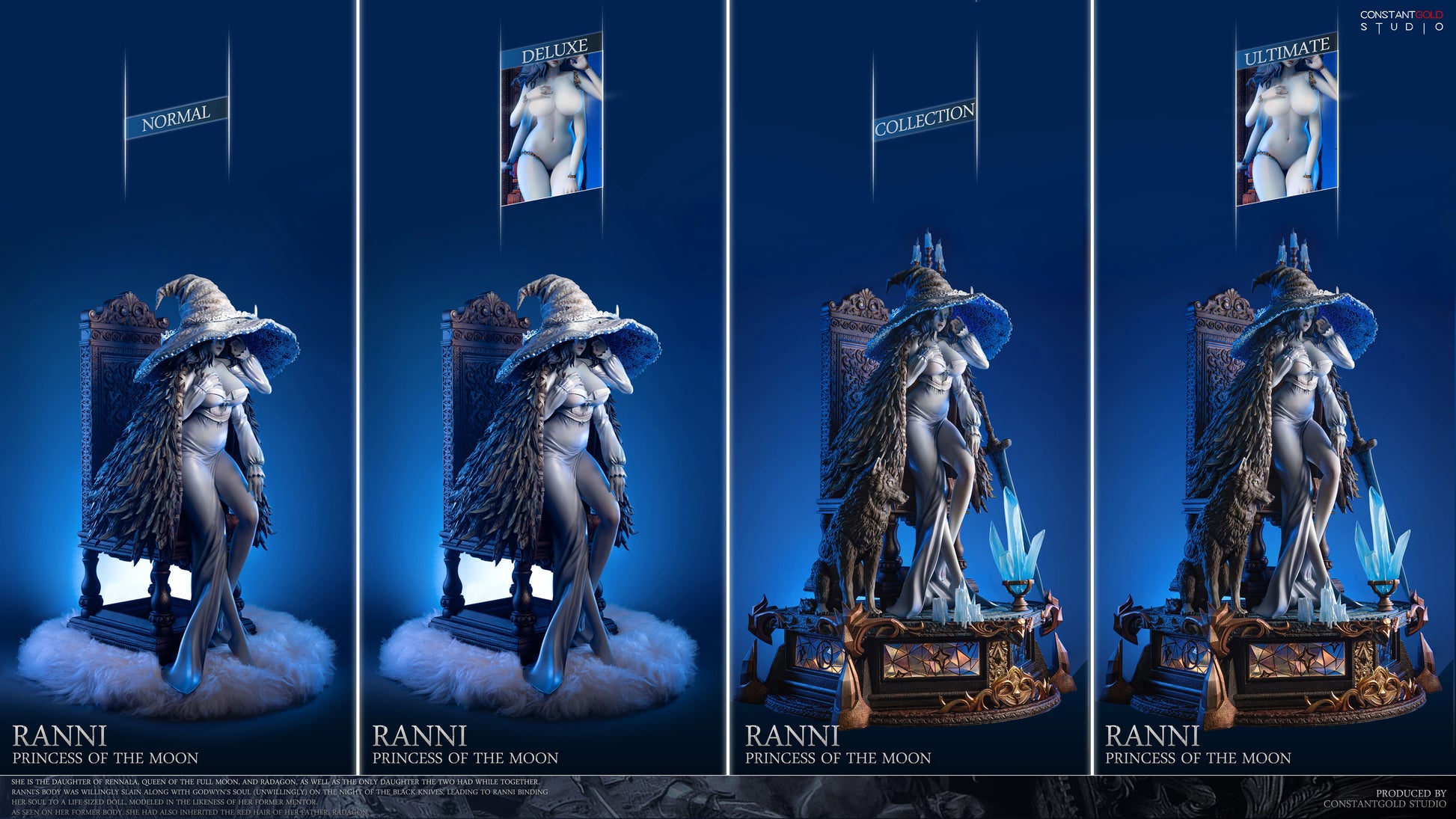 CONSTANT GOLD STUDIO ELDEN RING: RANNI, PRINCESS OF THE MOON (18+) [ FF COLLECTIBLES CONSTANT GOLD STUDIO ELDEN RING: RANNI, PRINCESS OF THE MOON (18+) [ FF COLLECTIBLES