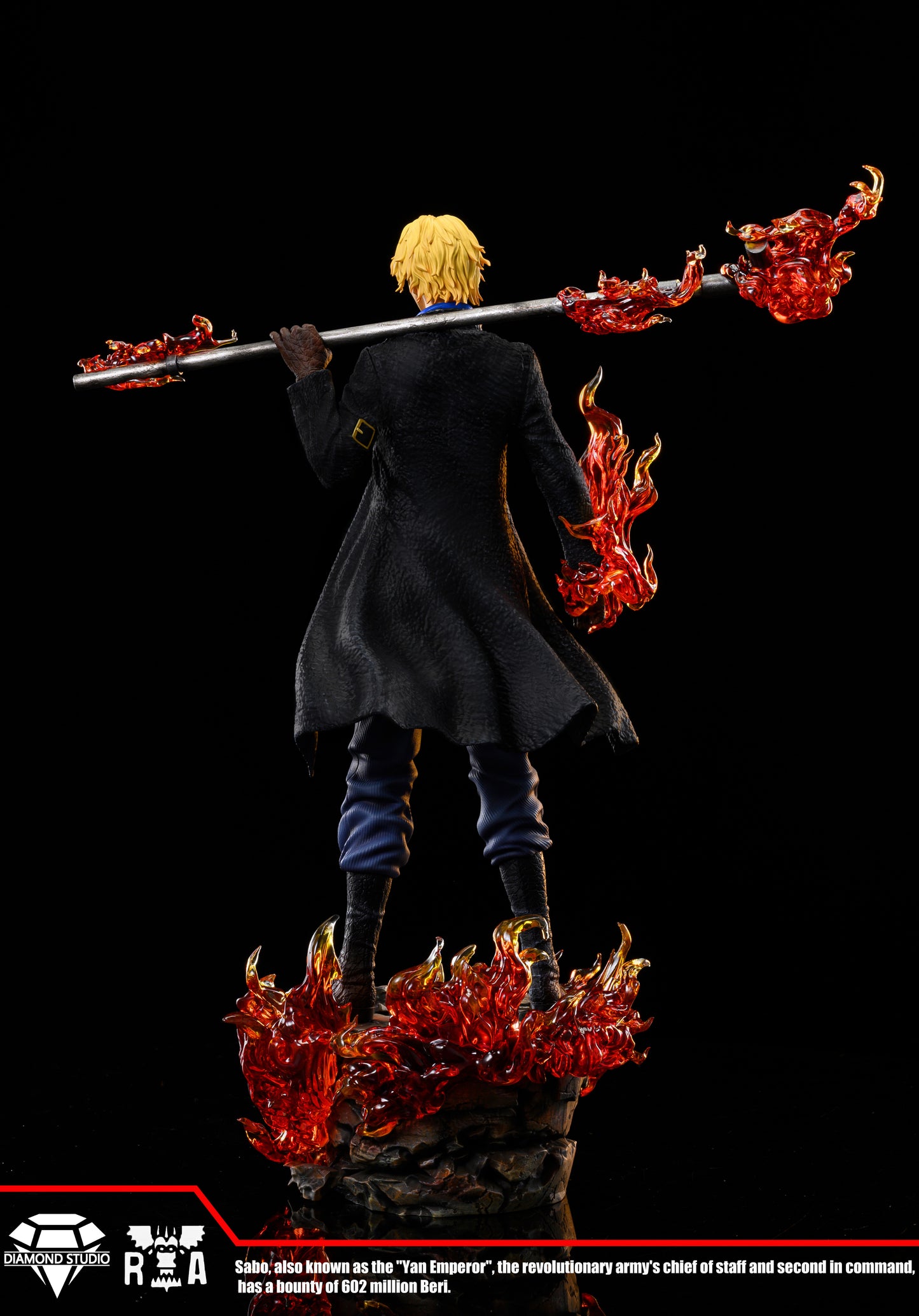 DIAMOND STUDIO – ONE PIECE: STANDING SERIES, RYUO HAKI LUFFY AND FLAME EMPEROR SABO [IN STOCK]