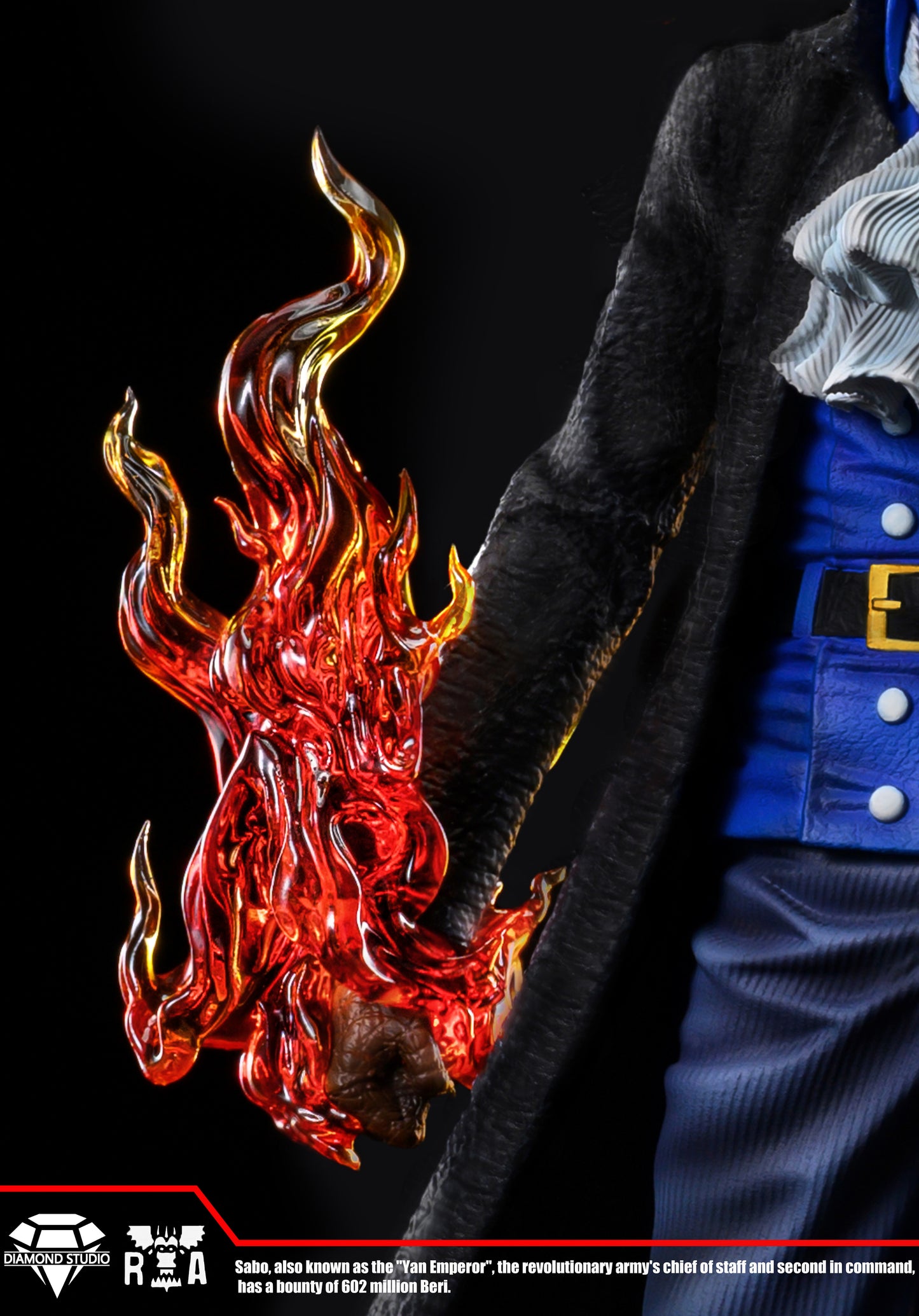 DIAMOND STUDIO – ONE PIECE: STANDING SERIES, RYUO HAKI LUFFY AND FLAME EMPEROR SABO [IN STOCK]