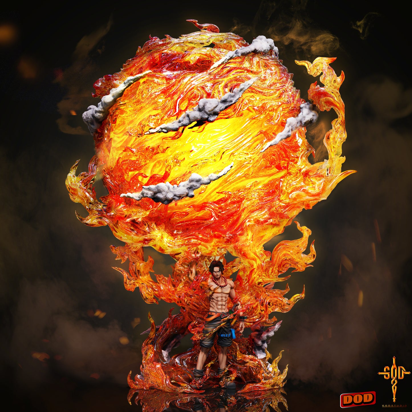 DOD x GOD STUDIO – ONE PIECE: HIGH-END CUSTOM SERIES 1. FLAME EMPEROR ACE [SOLD OUT]