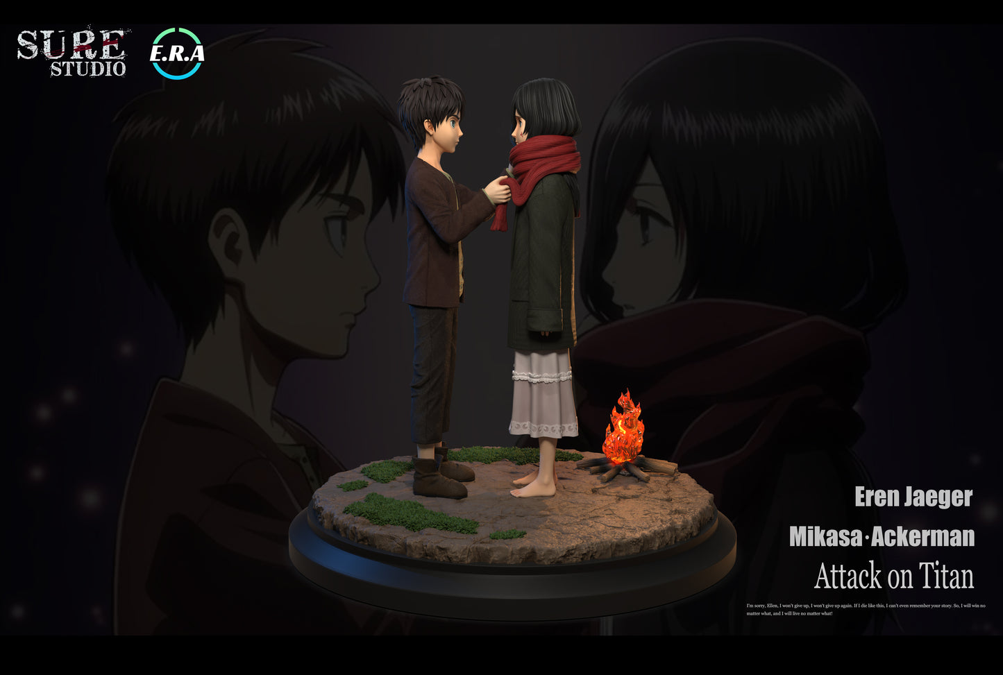 E.R.A x SURE STUDIO – ATTACK ON TITAN: EREN & MIKASA [IN STOCK]