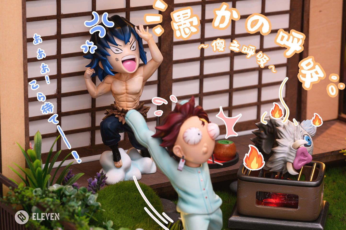 ELEVEN STUDIO – DEMON SLAYER: THE THREE FOOLS TANJIRO, ZENITSU, INOSUKE AND NEZUKO [PRE-ORDER]
