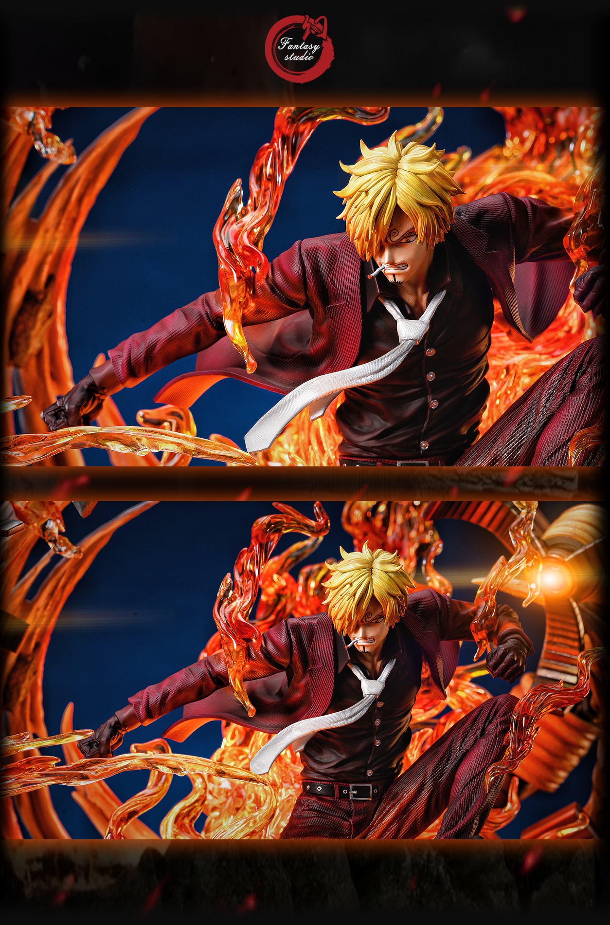 FANTASY STUDIO – ONE PIECE: LARGE STATUE SERIES 2. SANJI VS QUEEN [SOLD OUT]