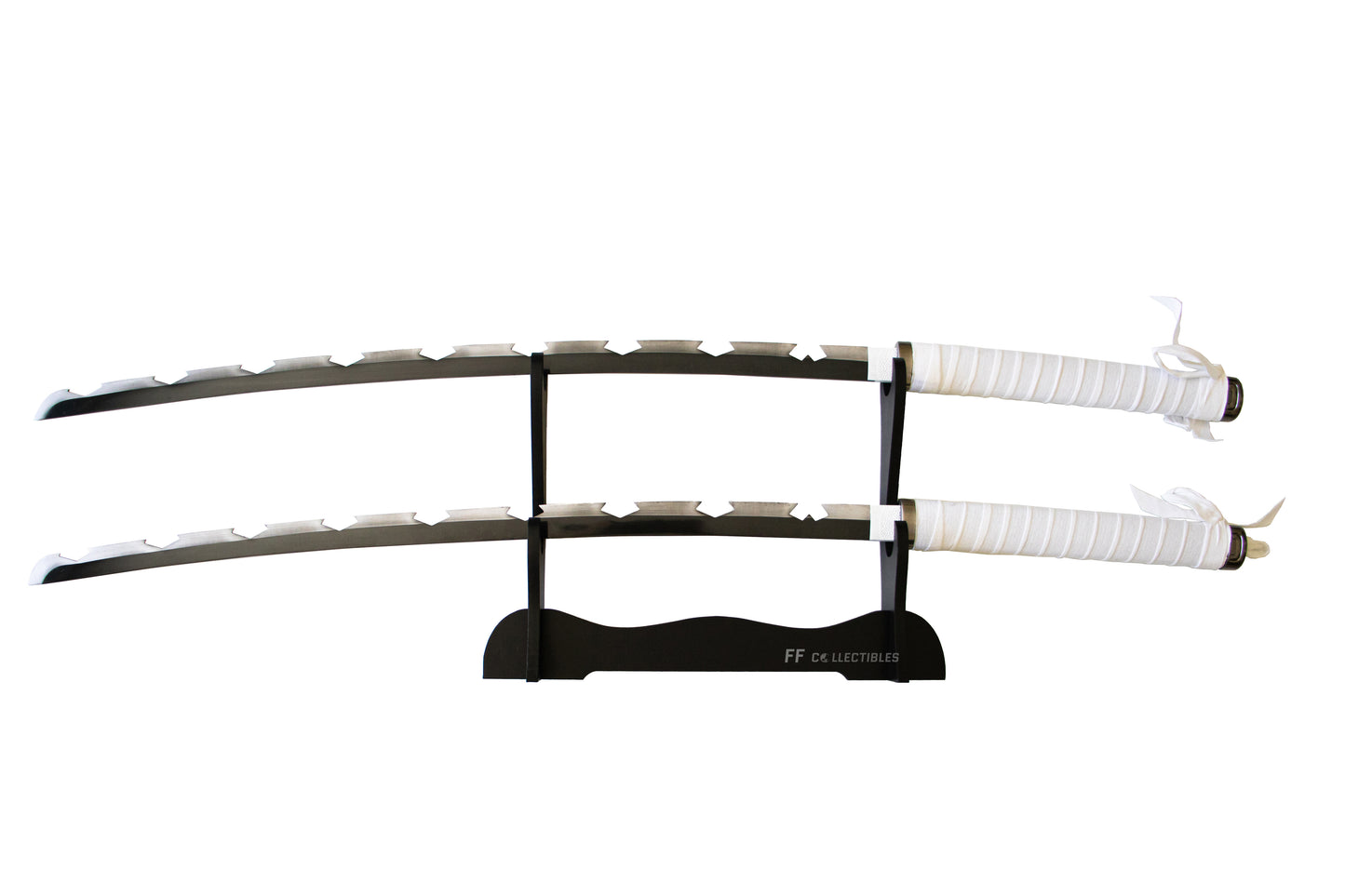 DEMON SLAYER - INOSUKE HASHIBIRA'S NICHIRIN SWORDS SET OF 2 (with FREE double sword stand)