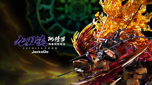 JACKSDO STUDIO – ONE PIECE: POP MAX NINE-SWORD STYLE ASURA ZORO SCENE BASE [IN STOCK]