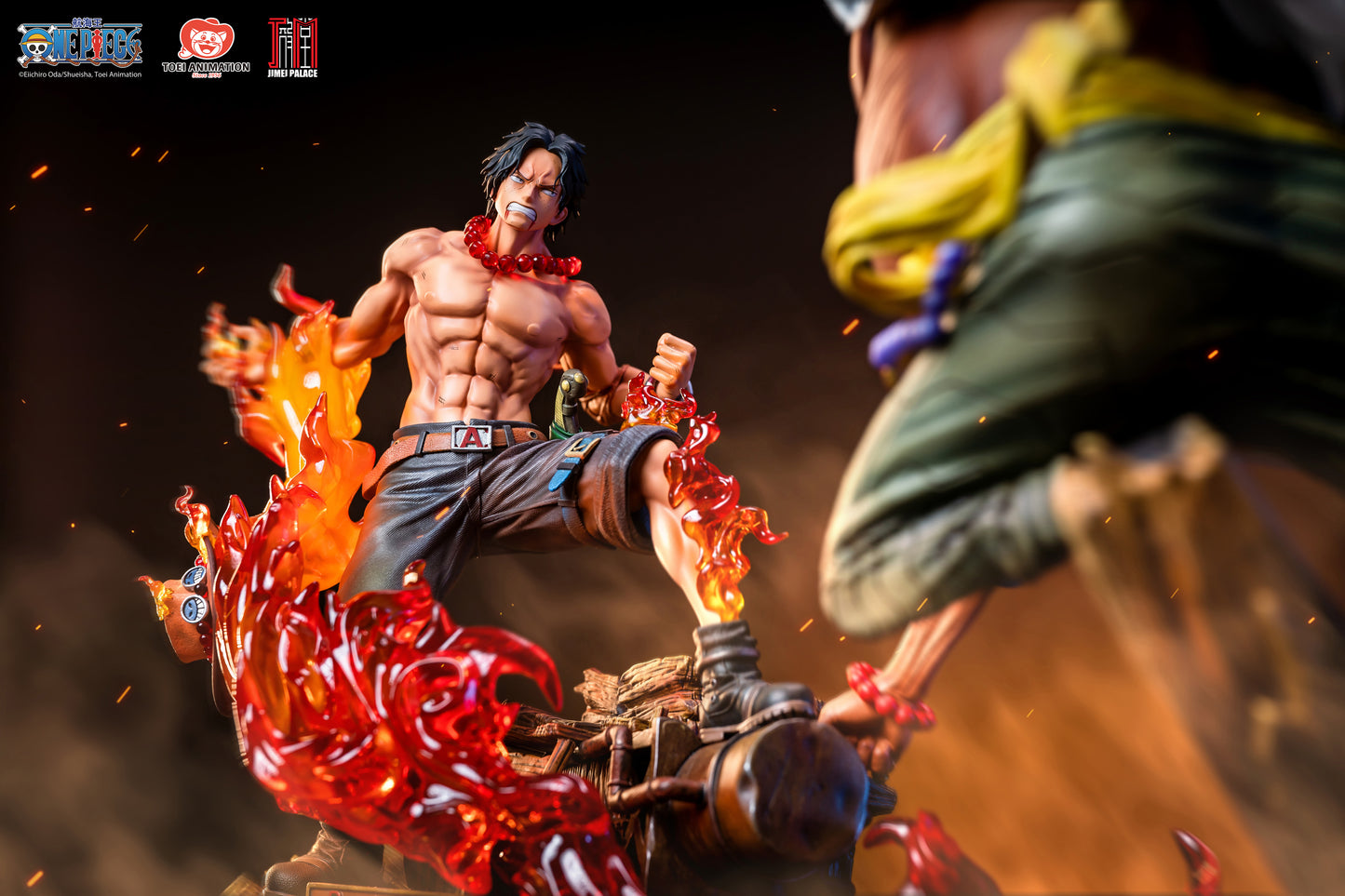 JIMEI PALACE STUDIO – ONE PIECE: MINI STATUE SERIES, PORTGAS D. ACE VS MARSHALL D. TEACH (LICENSED) [IN STOCK]