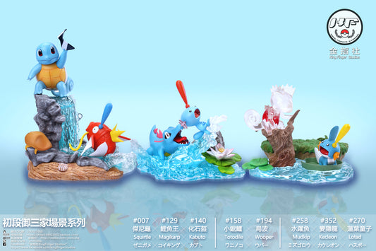 KING FINGER STUDIO – POKEMON: 3 GENERATION SERIES, WATER TYPE STARTER POKEMON [PRE-ORDER]