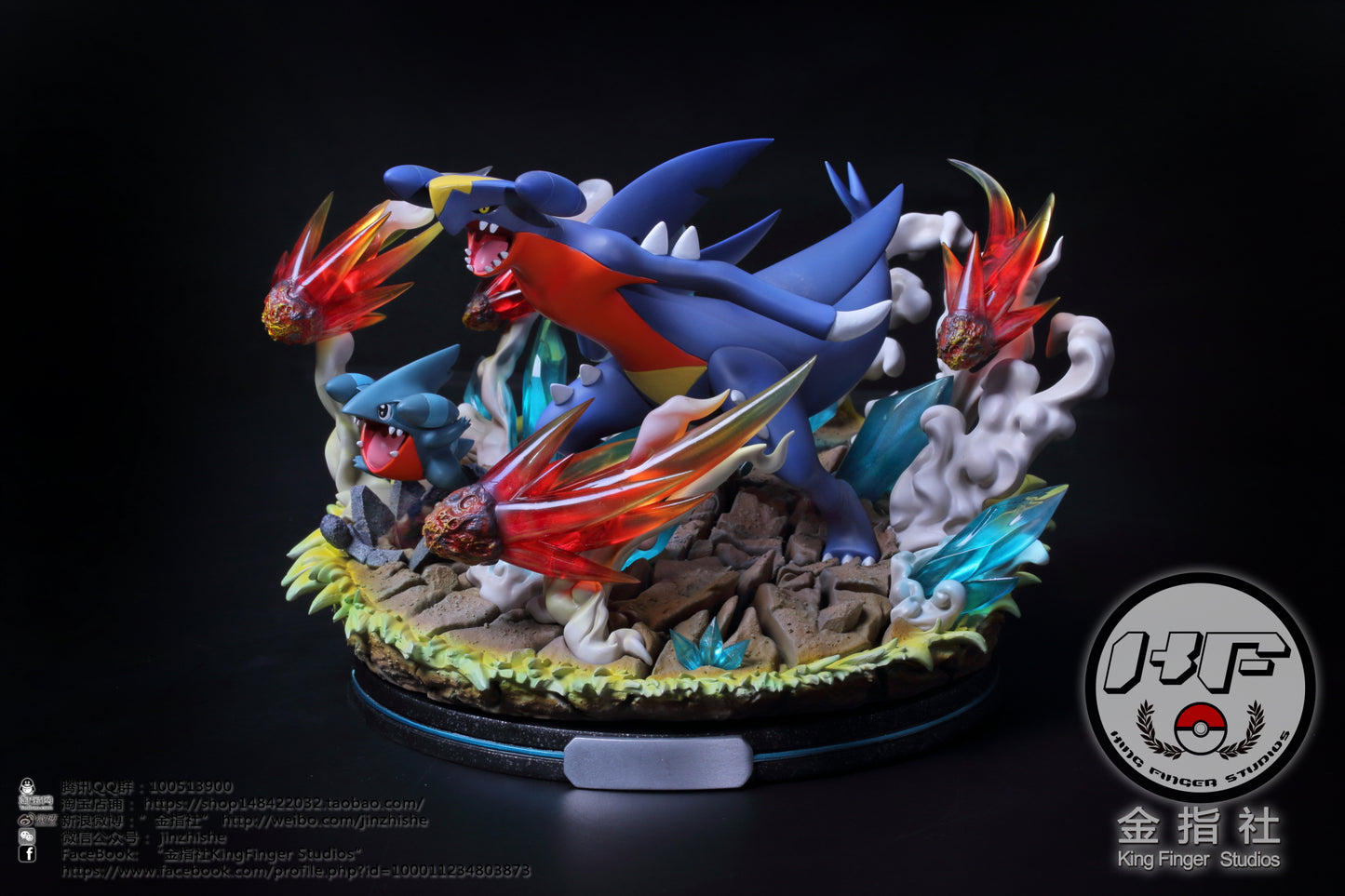 KING FINGER STUDIO – POKEMON: GARCHOMP AND GIBLE [IN STOCK]