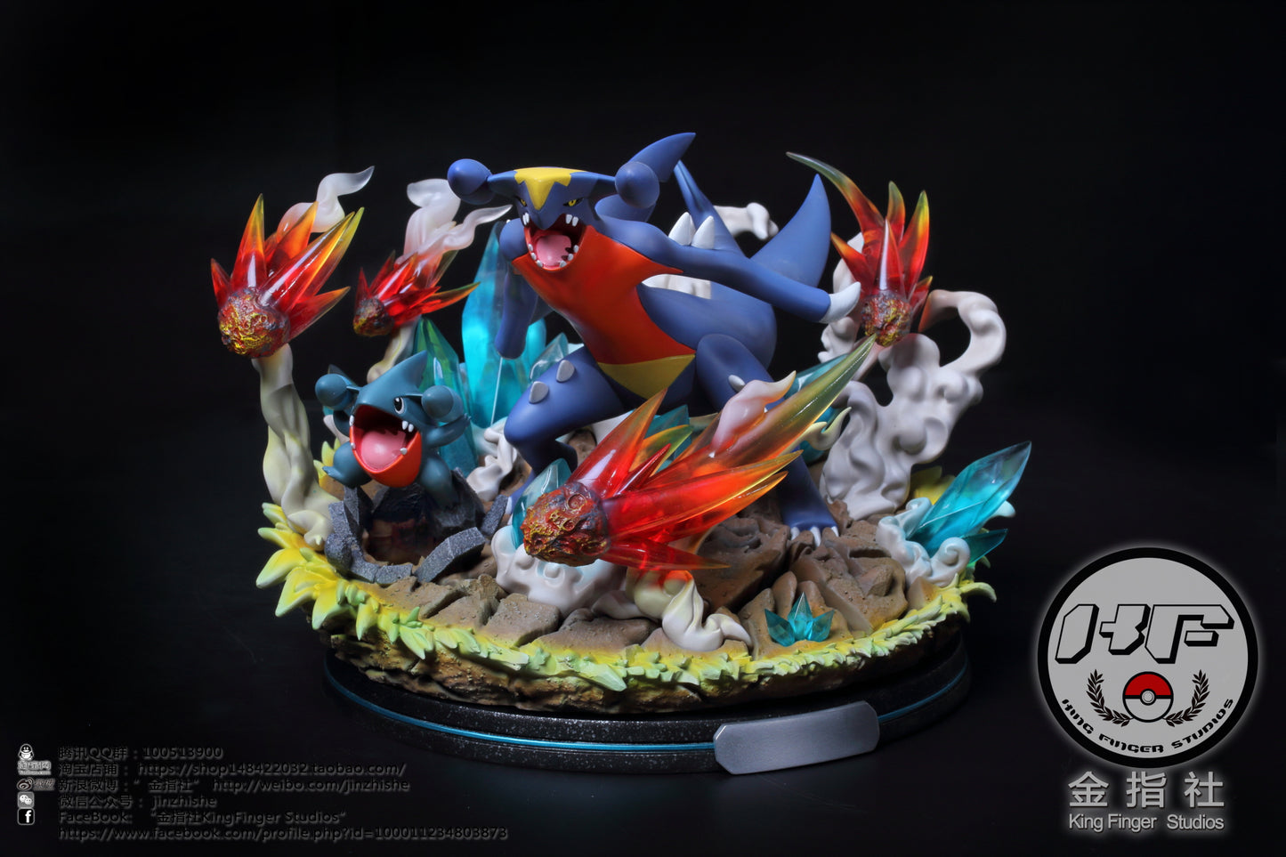 KING FINGER STUDIO – POKEMON: GARCHOMP AND GIBLE [IN STOCK]