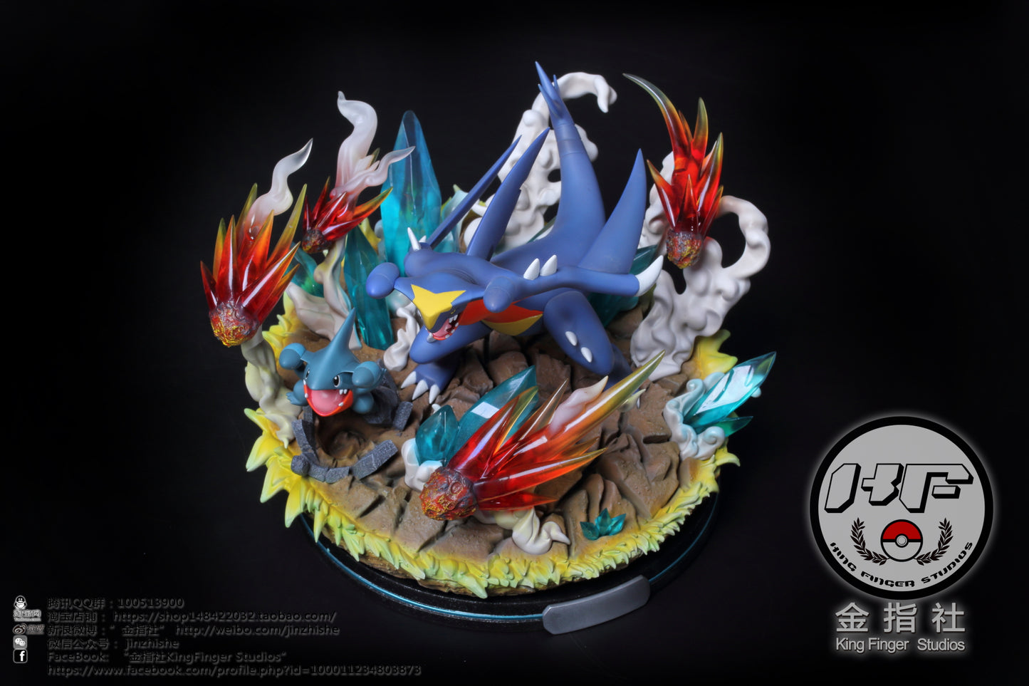 KING FINGER STUDIO – POKEMON: GARCHOMP AND GIBLE [IN STOCK]