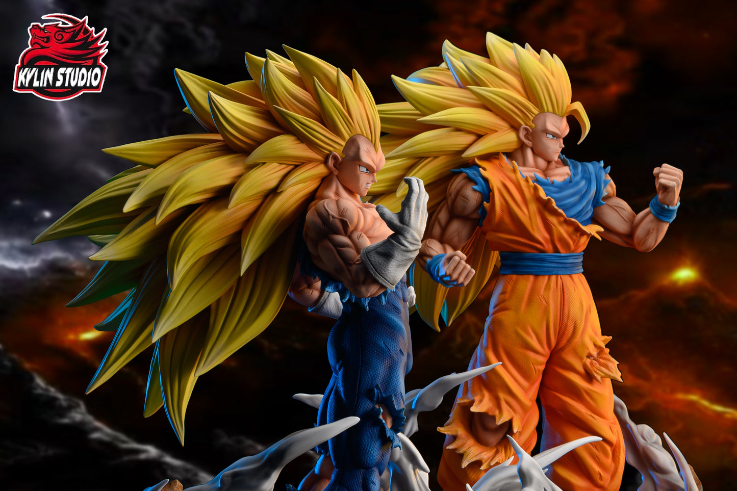 KYLIN STUDIO – DRAGON BALL Z: SUPER SAIYAN 3 SERIES, GOKU AND VEGETA [SOLD OUT]