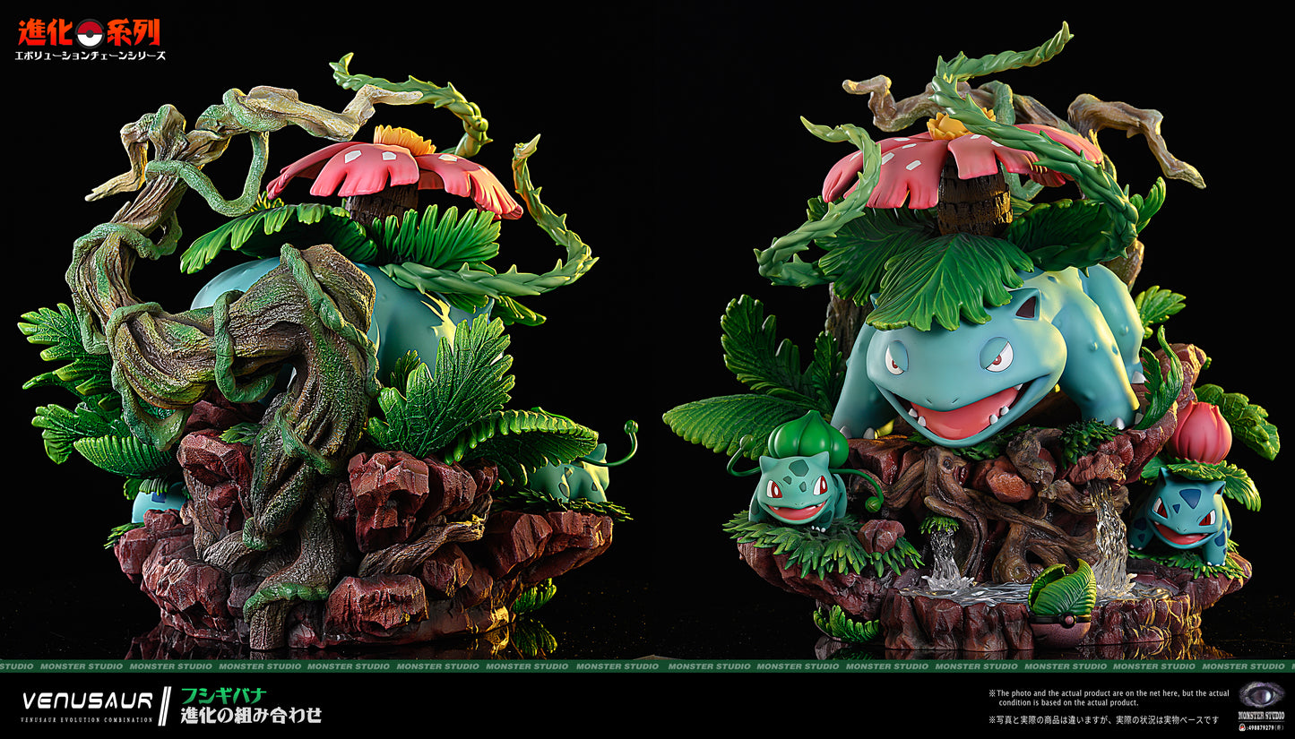 MONSTER STUDIO – POKEMON: EVOLUTION CHAIN SERIES 3. VENUSAUR EVOLUTION FAMILY [PRE-ORDER]