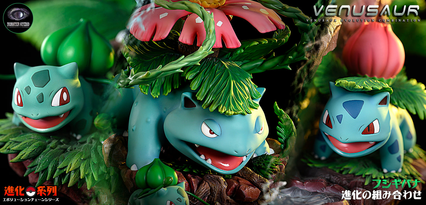 MONSTER STUDIO – POKEMON: EVOLUTION CHAIN SERIES 3. VENUSAUR EVOLUTION FAMILY [PRE-ORDER]