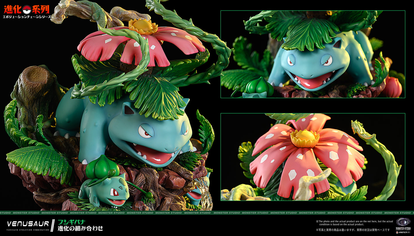 MONSTER STUDIO – POKEMON: EVOLUTION CHAIN SERIES 3. VENUSAUR EVOLUTION FAMILY [PRE-ORDER]