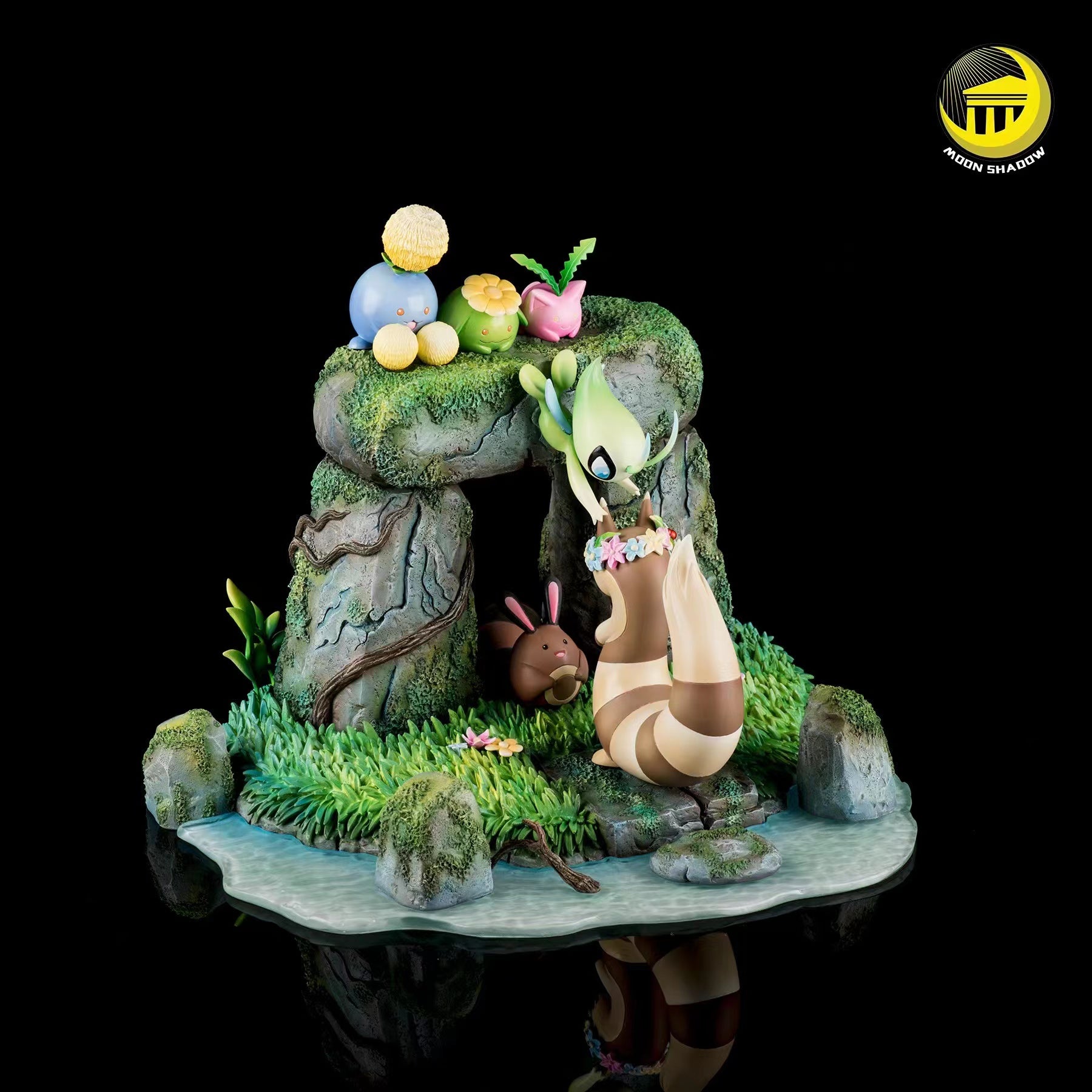 Nature Series Grass-type Family - Pokemon Resin Statue - Moon