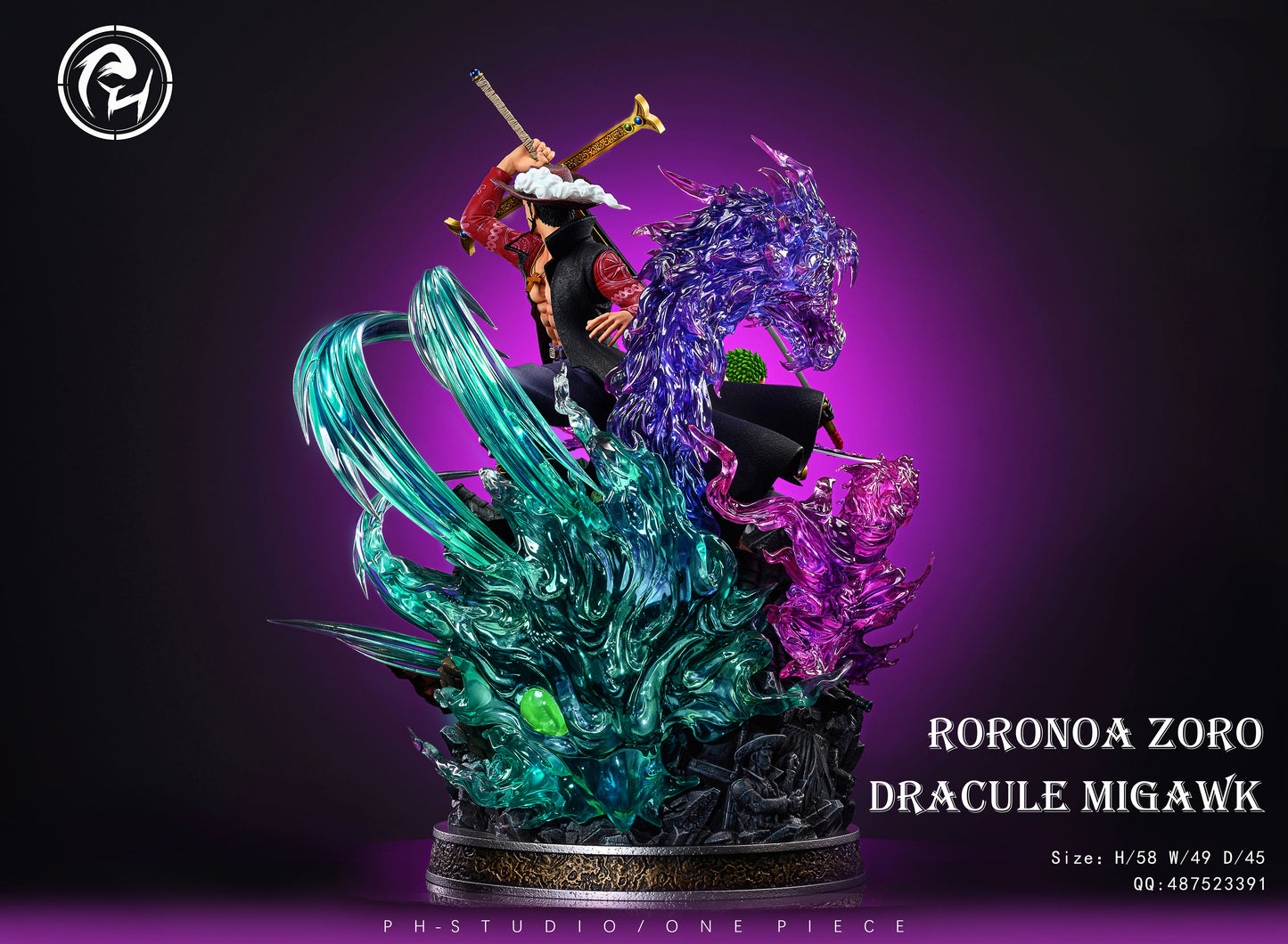 PH STUDIO – ONE PIECE: HEROES SERIES, ZORO AND MIHAWK [PRE-ORDER]