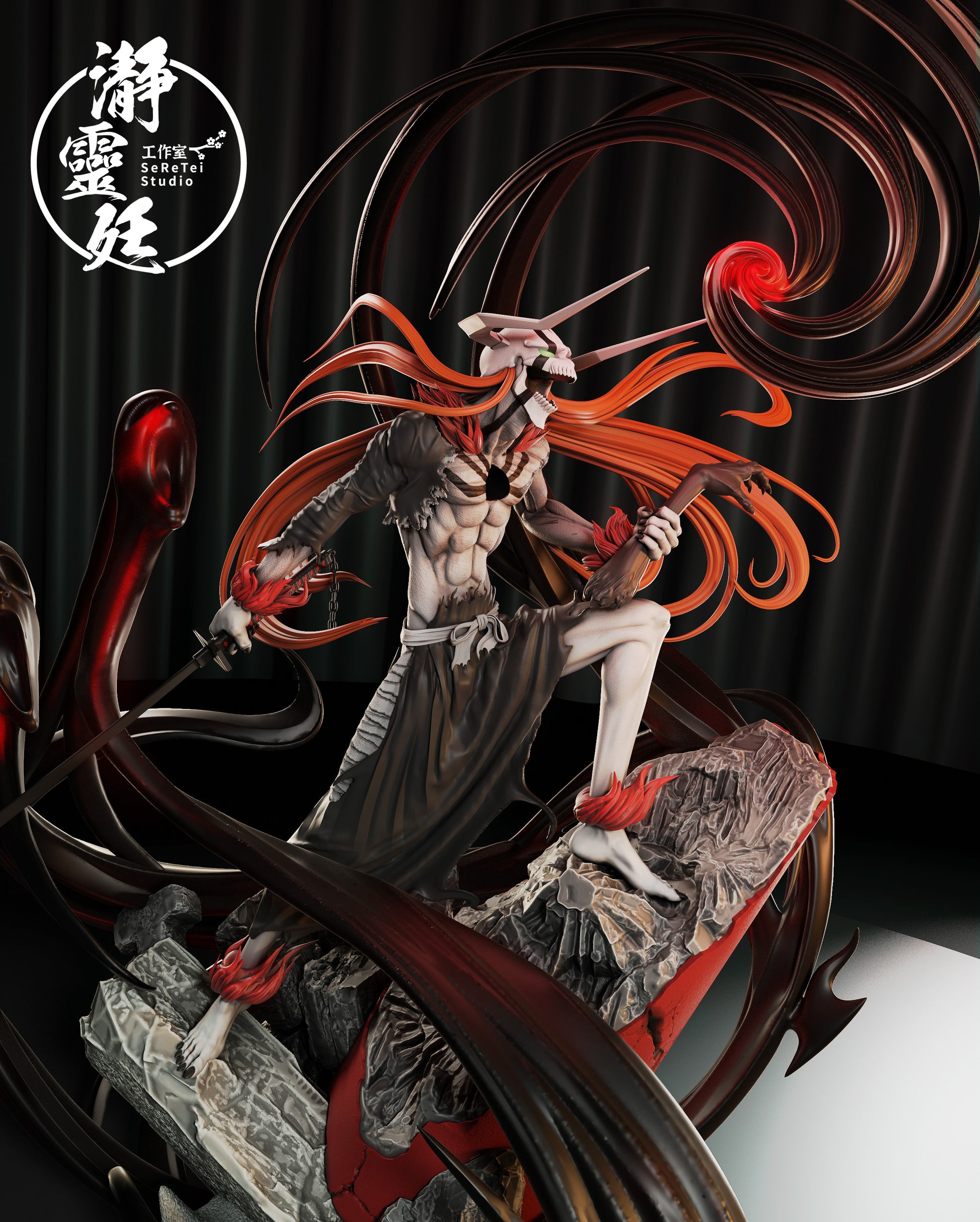 AXE Studio BLEACH Kurosaki Ichigo Statue Figurine Resin Model Original