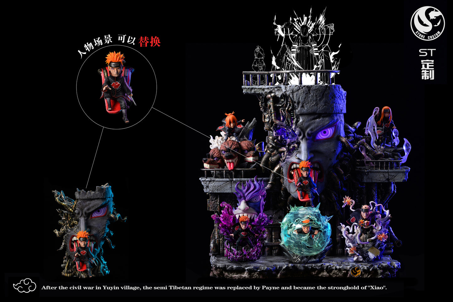 STONE CUSTOM STUDIO – NARUTO: SIX PATHS OF PATH, DEVA AND PRETA PATH [IN STOCK]