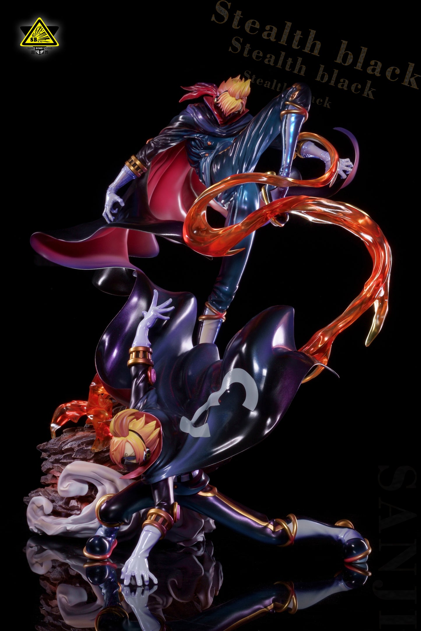 SUPER BOMB STUDIO – ONE PIECE: STEALTH BLACK O-SOBA MASK SANJI [IN STOCK]