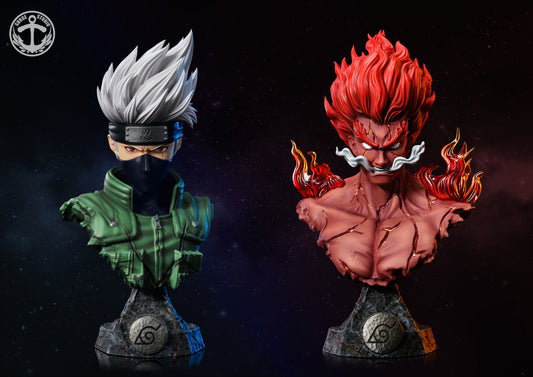 SURGE STUDIO – NARUTO: KONOHA YOUTH DUO BUST SERIES, KAKASHI AND GUY [IN STOCK]