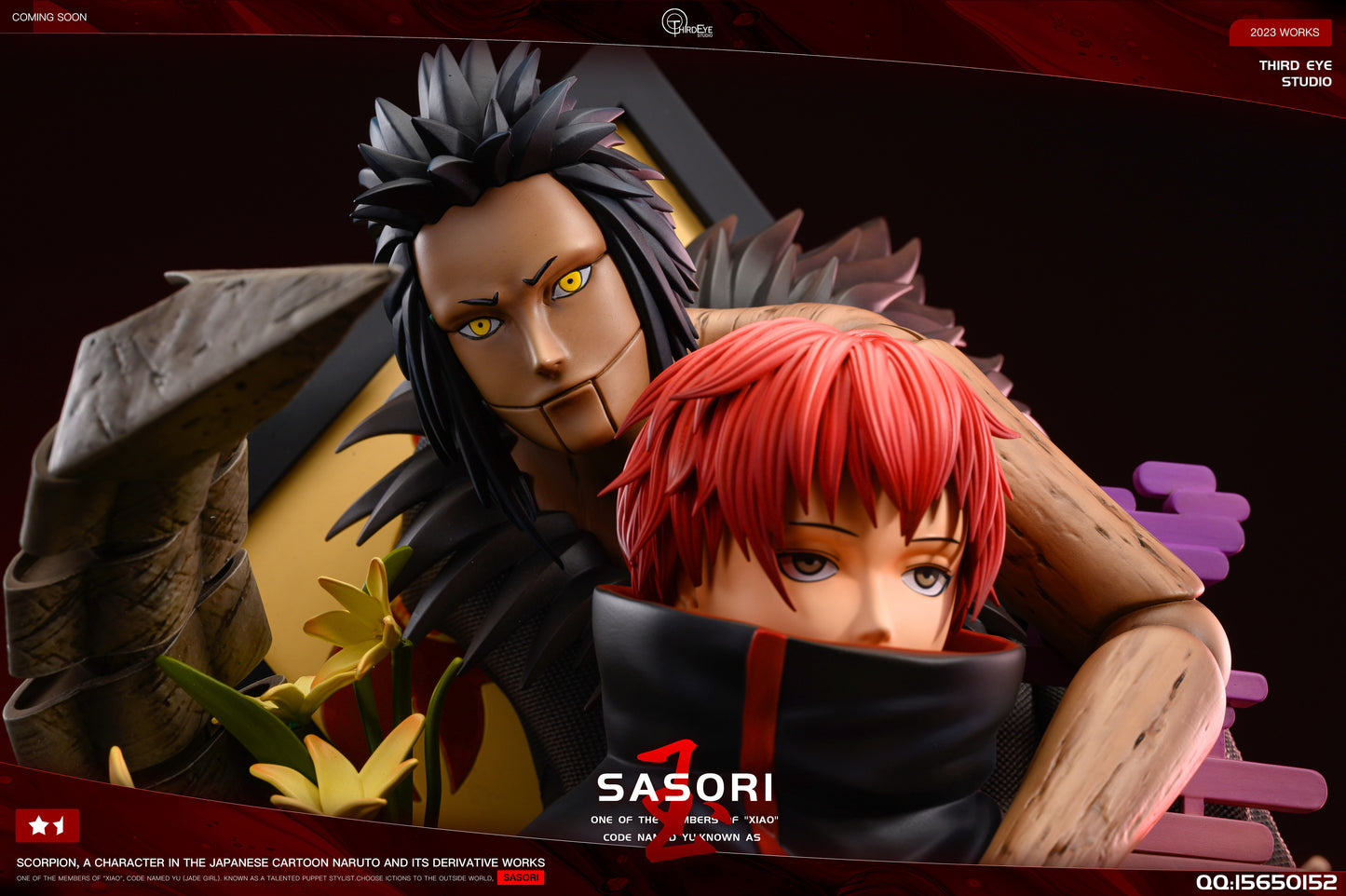 THIRD EYE STUDIO – NARUTO: AKATSUKI BUST SERIES 3. SASORI OF THE RED SAND [IN STOCK]