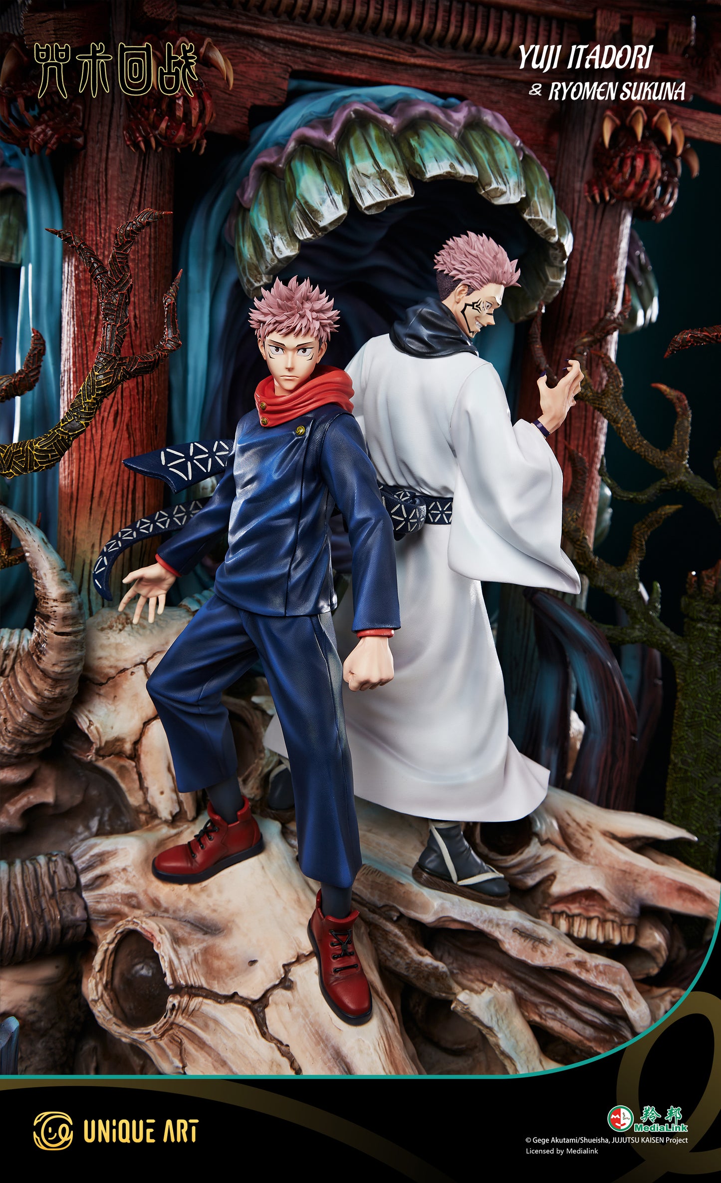 UNIQUE ART STUDIO – JUJUTSU KAISEN: YUJI ITADORI & RYOMEN SAKUNA (LICENSED) [PRE-ORDER]