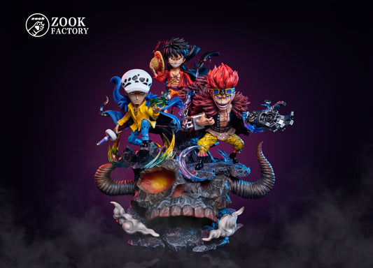 ZOOK FACTORY STUDIO – ONE PIECE: THE THREE SUPERNOVA CAPTAINS, LUFFY, LAW AND KID [SOLD OUT]