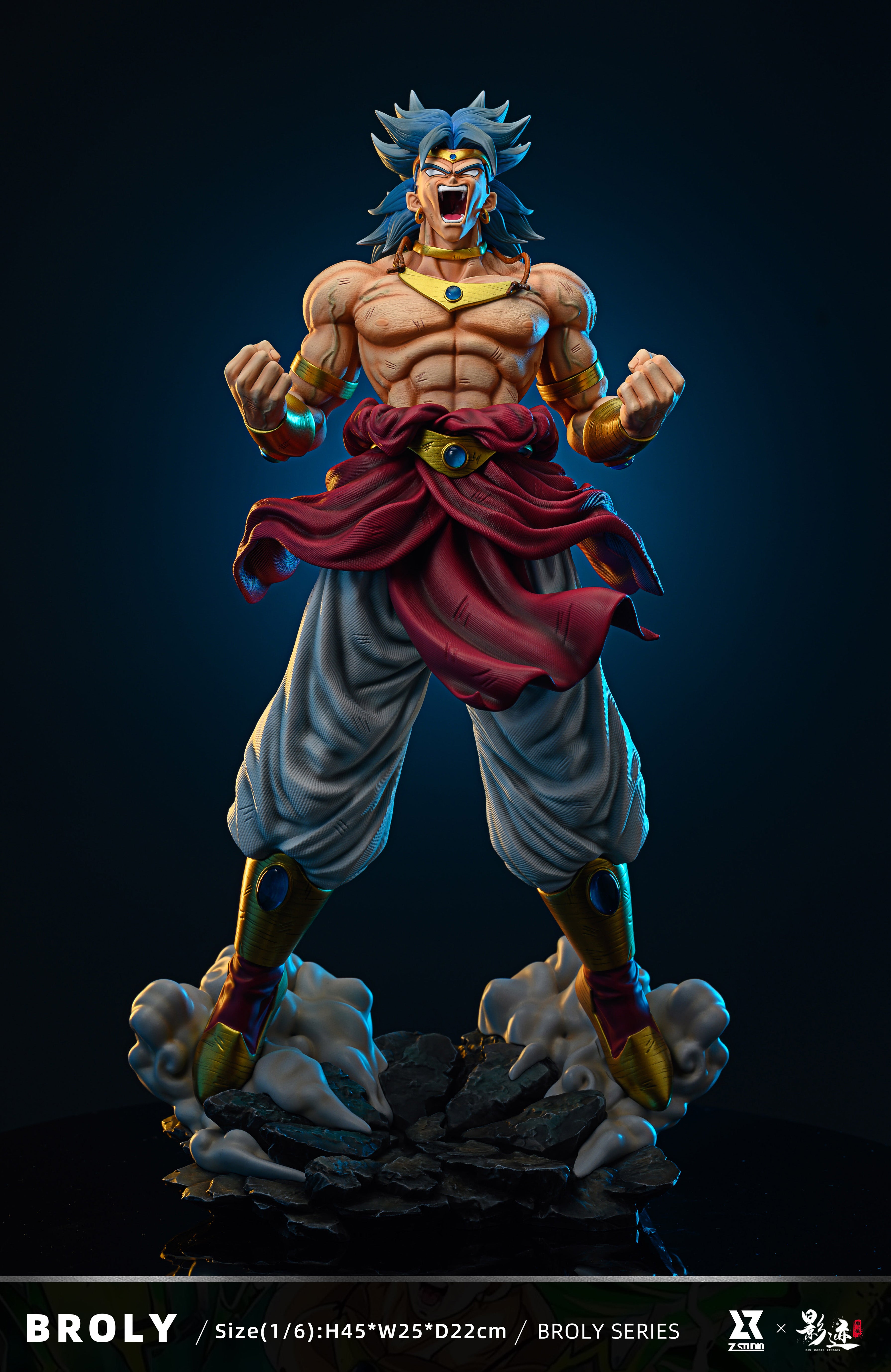 Z x DIM MODEL STUDIO DRAGON BALL Z BROLY SERIES 1. OUT OF CONTROL BROLY SOLD OUT